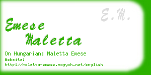 emese maletta business card